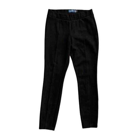 Old Navy Women’s Stevie Faux Suede Slim Pants Black Pull-On Stretch Trousers - Picture 1 of 7